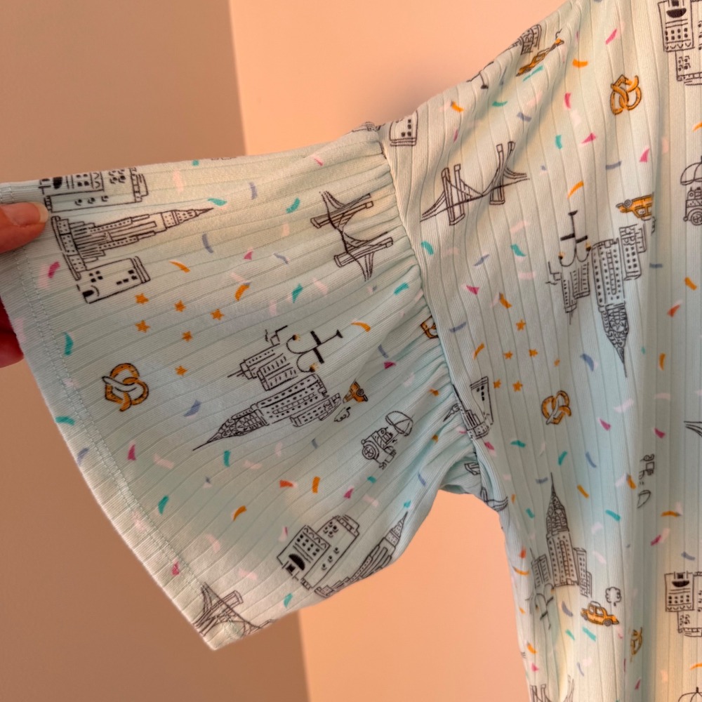 Cuddl Duds Super Soft & Cozy Cityscape 2 Piece Pajamas (LG) Pants Tee Summer - Picture 5 of 12